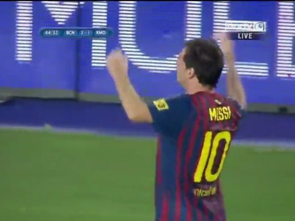 Supercopa 2011 / Barcelona - Real Madrid 3-2 (Messi gol 1)