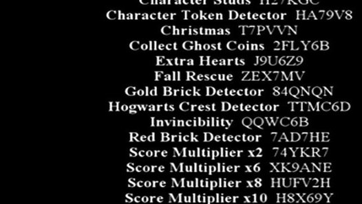 lego harry potter video game cheat codes