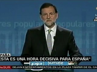 Rajoy promete luchar contra paro, déficit y deuda