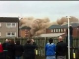 TOWER BLOCK DEMOLITION: Glencairn Tower brought down