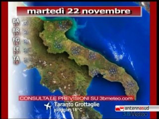 Previsioni del tempo, martedì 22 novembre