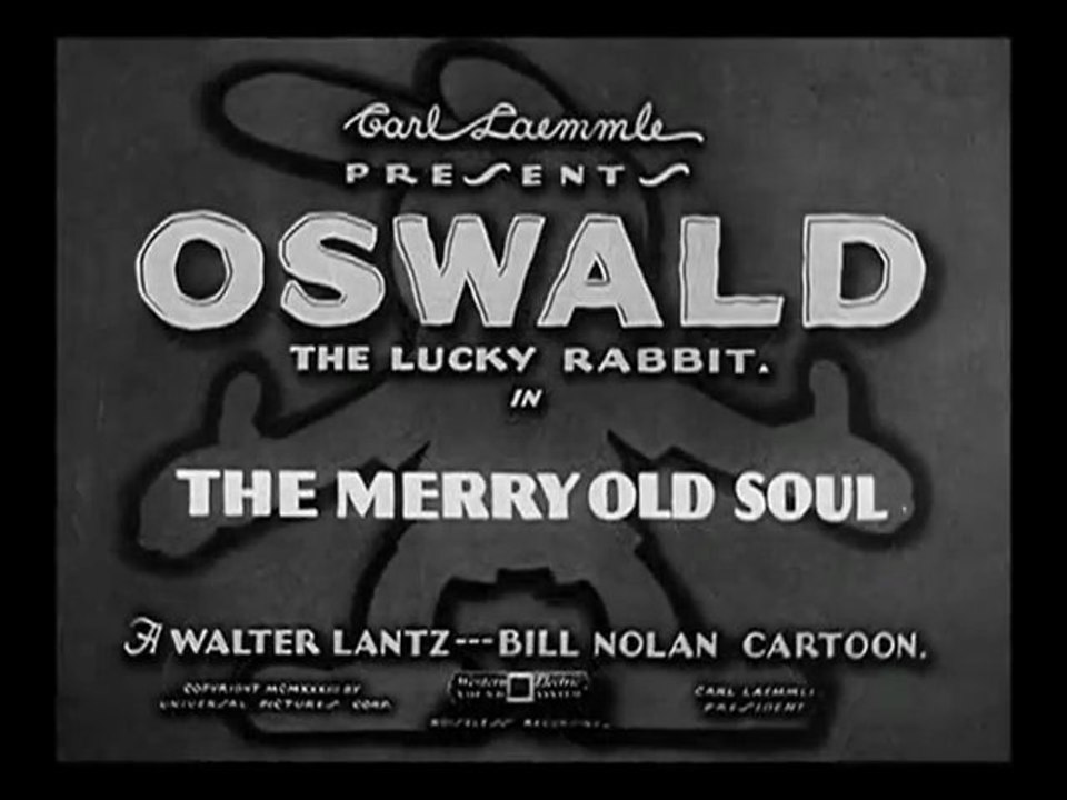 Oswald le Lapin Chanceux - "The merry old soul" (1933)