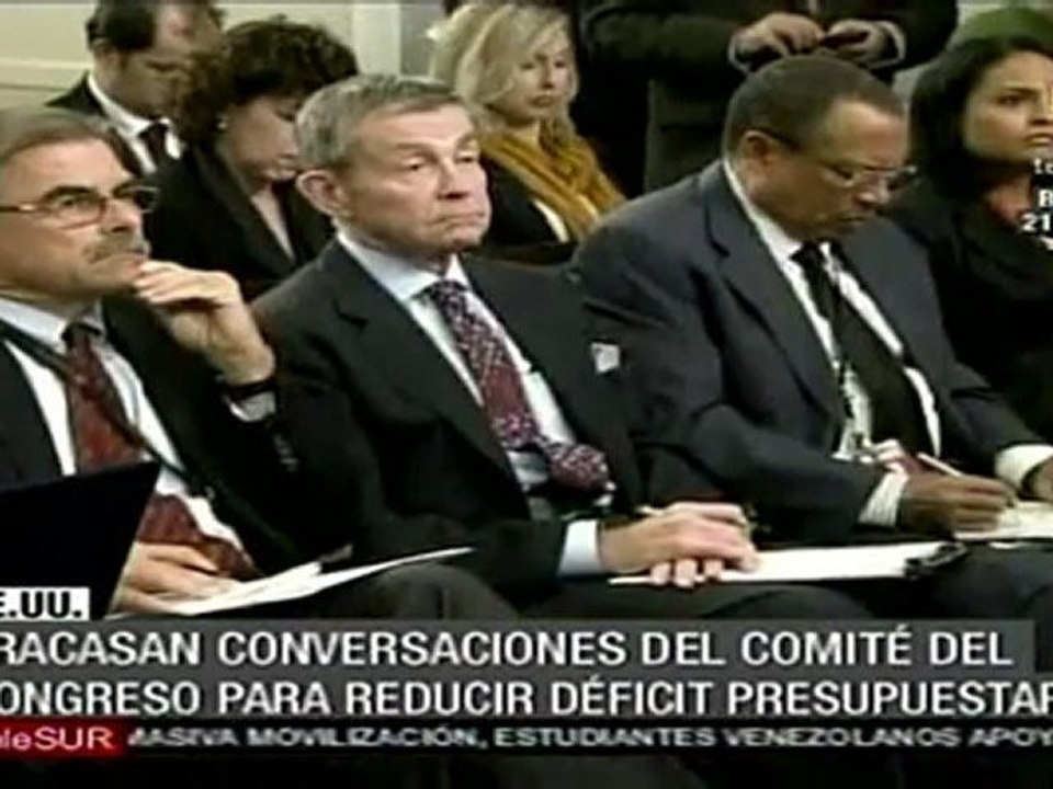 EE.UU: Legisladores no logran acuerdo para reducir déficit