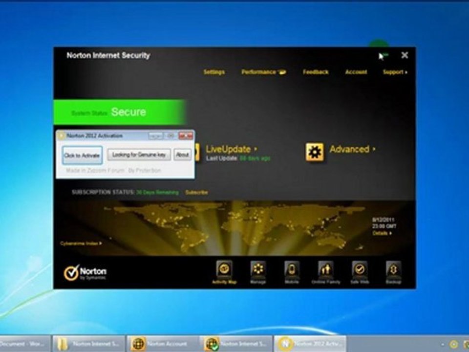 Activate Norton Internet Security 2012