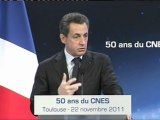 Nicolas Sarkozy au CNES le 22 novembre