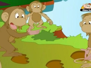 Monkey Chief and the Demon in Marathi - Jataka Tales