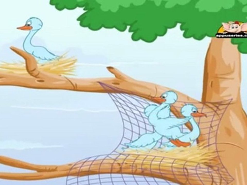The Wise Old Bird in Marathi - Panchatantra Tale