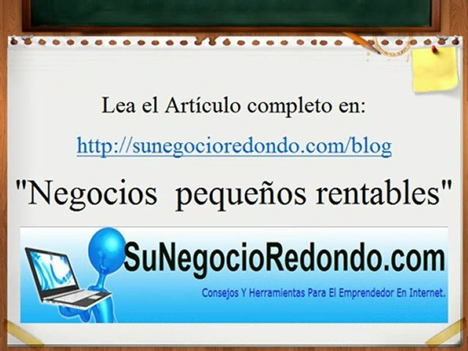 Negocios  pequeños rentables.