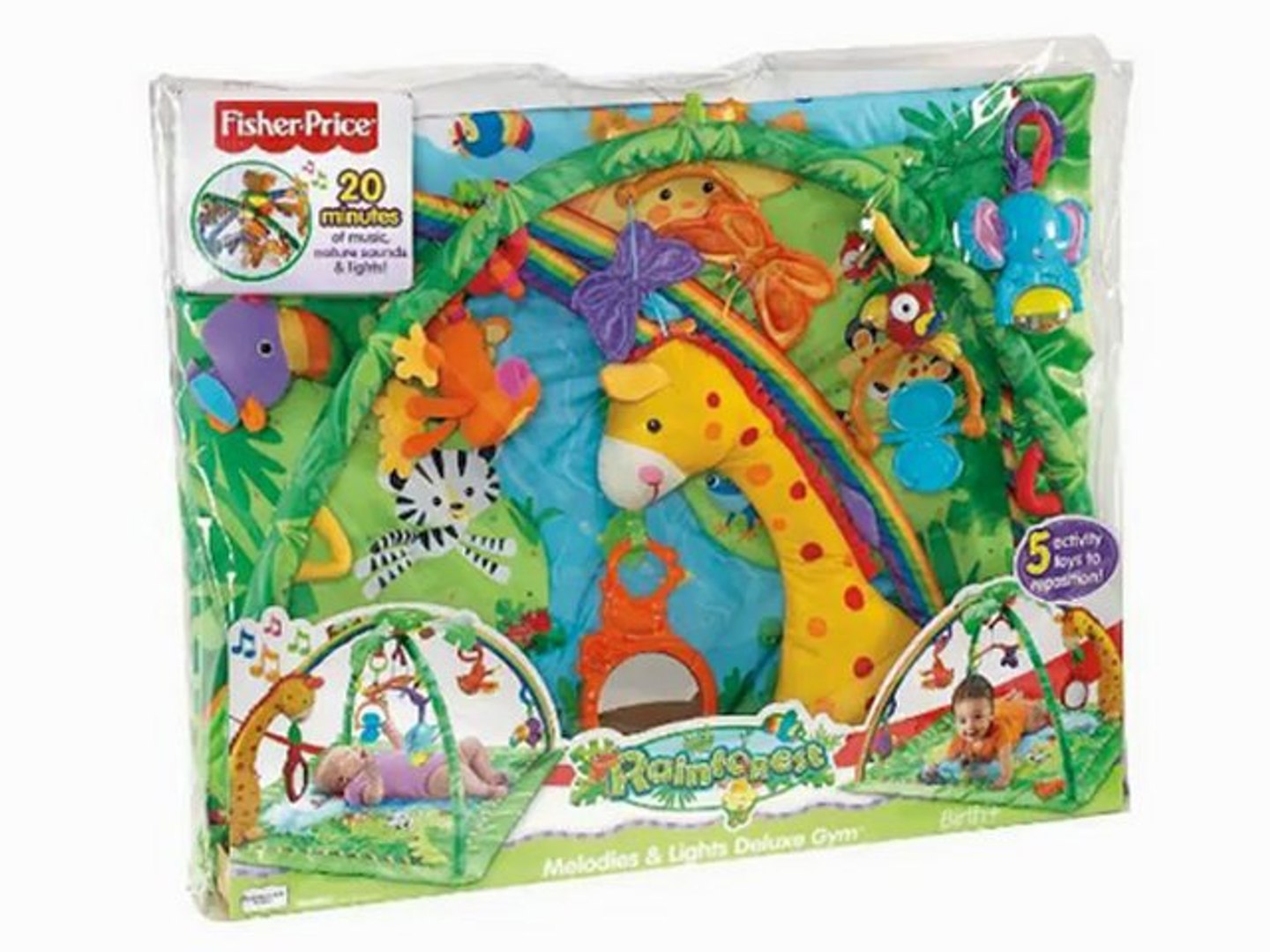 fisher price rainforest melodies & lights deluxe gym