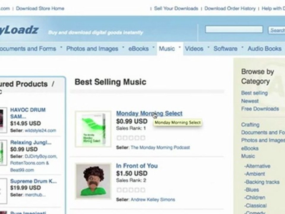 Buying Downloads with Payloadz