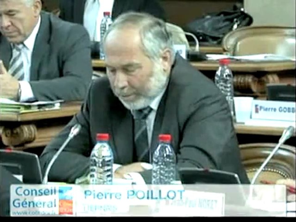 Pierre POILLOT - Intervention en séance. 18 novembre 2011. Séance du Conseil général de la Côte-d'Or