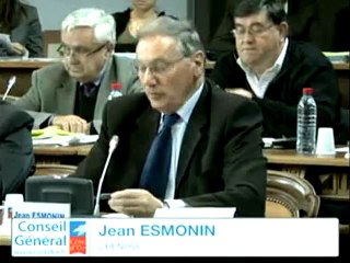 Jean ESMONIN - Intervention en séance. 18 novembre 2011. Session du Conseil général de la Côte-d'Or