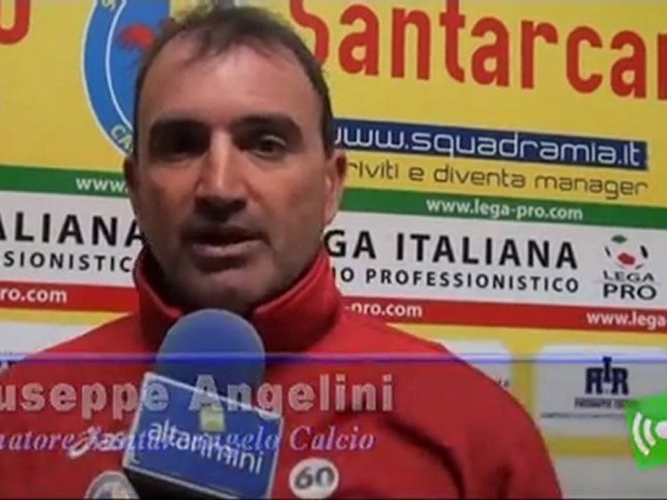 Calcio, angelini intervista video pre gare santarcangelo treviso