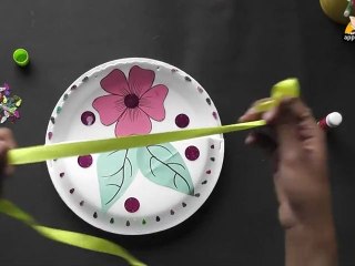 How to make a Flower Basket - Arts & Crafts in Gujarati