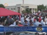 Trabajadores de Corpoelec - Zulia exigen pago de utilidades