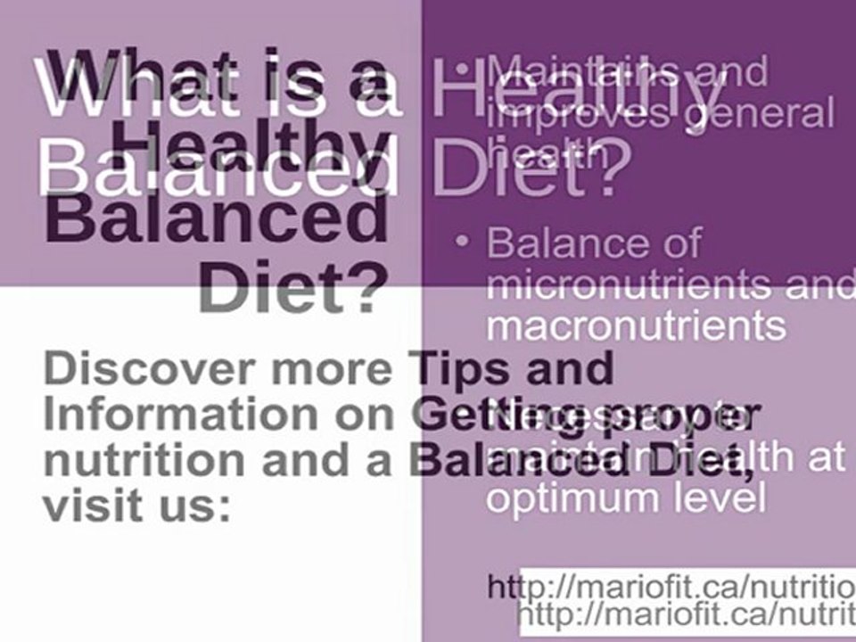 What is a healthy balanced diet?