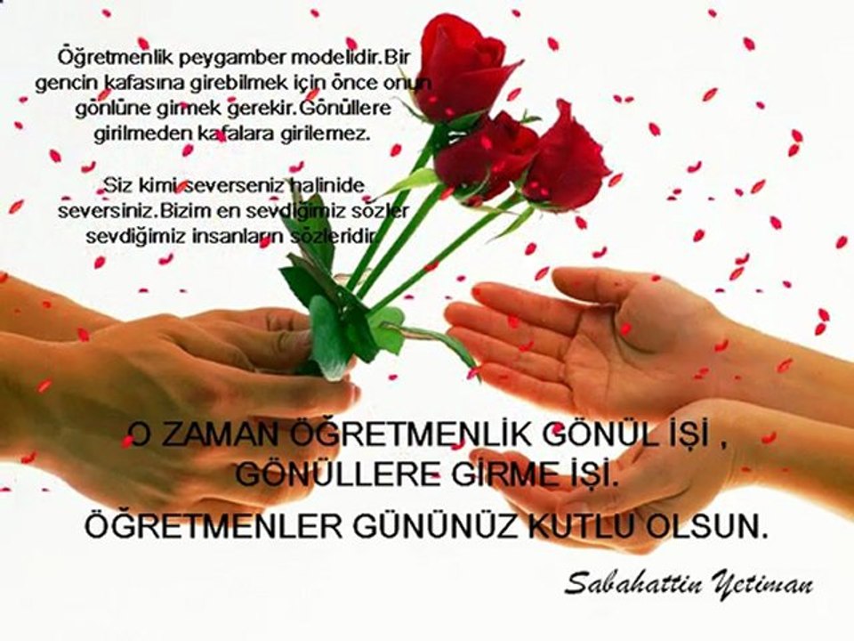 Öğretmenler gününüz kutlu olsun.