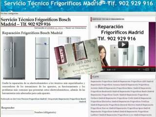 Reparación Frigorificos Bosch Madrid