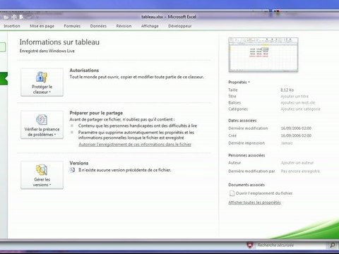 Office web apps - accès à une application office 2010