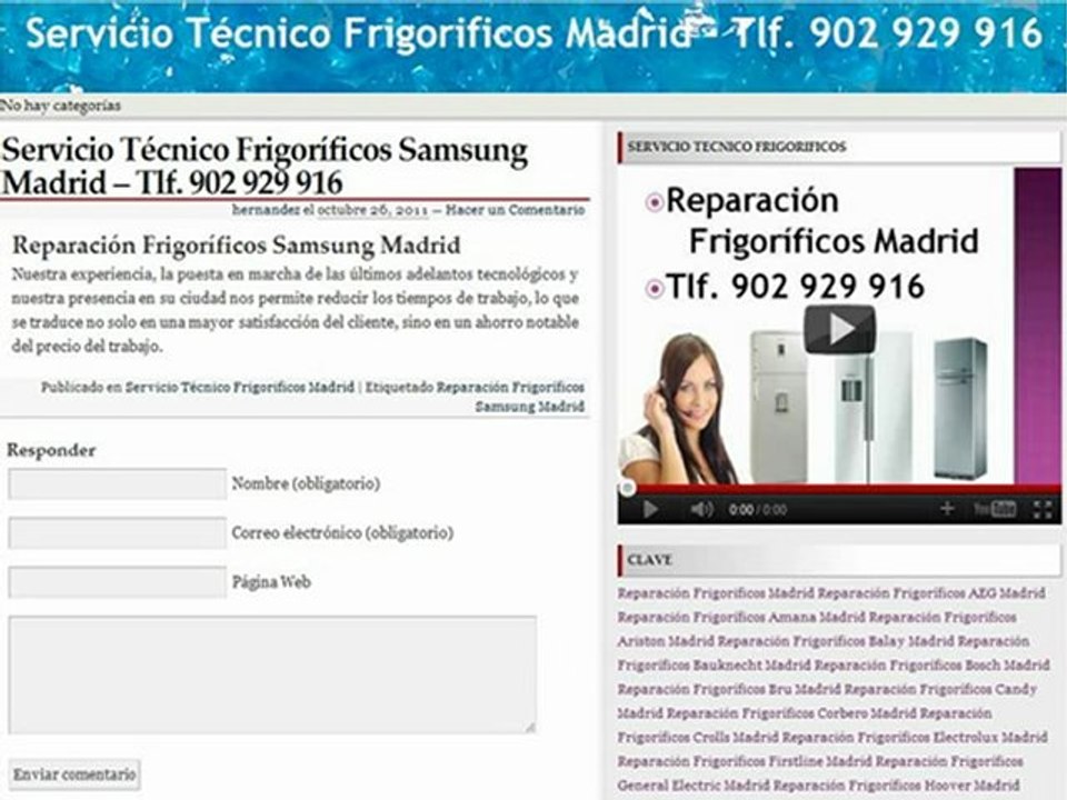 Reparación Frigoríficos Samsung Madrid - Tlf. 902 929 706