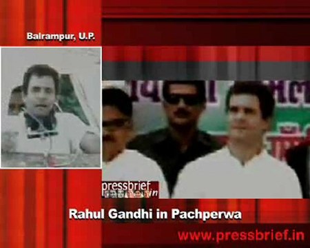 Rahul Gandhi in Pachperwa, Balrampur, U.P.