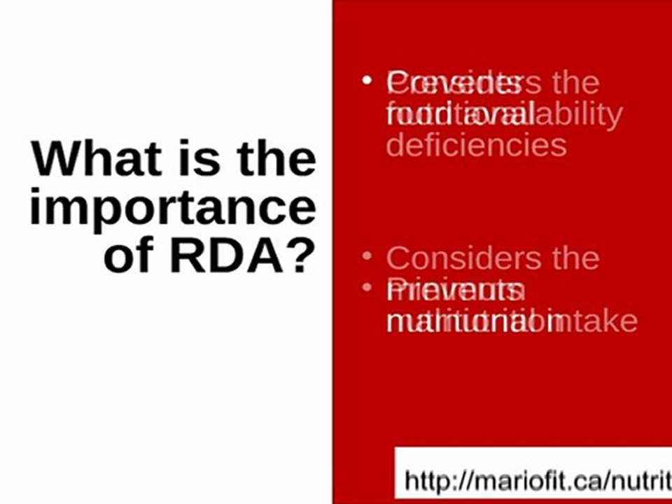 What is the importance of RDA?