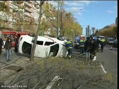 Dos heridos en accidente en Pº de la Castellana