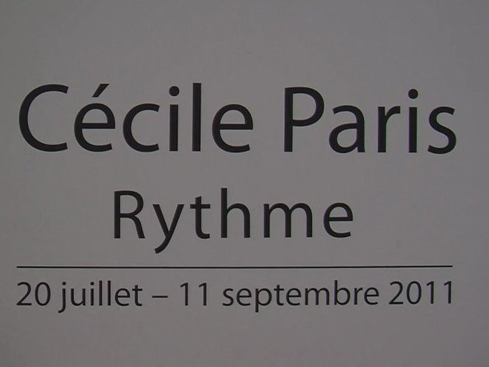 CECILE PARIS EXPOSITION "RYTHME" MUSEE ART MODERNE VILLE DE PARIS