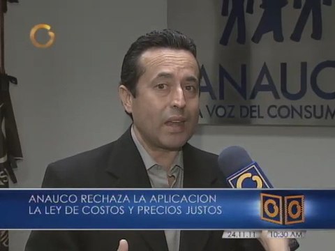 Anauco rechaza Ley de Costos y Precios Justos