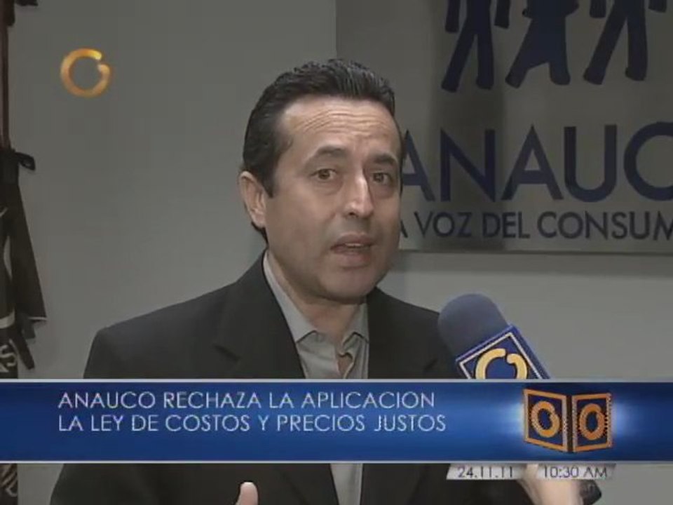 Anauco rechaza Ley de Costos y Precios Justos