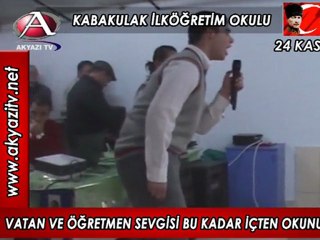 24 kasım  öğretmenler günü Kabakulak (ağlayarak okudur)