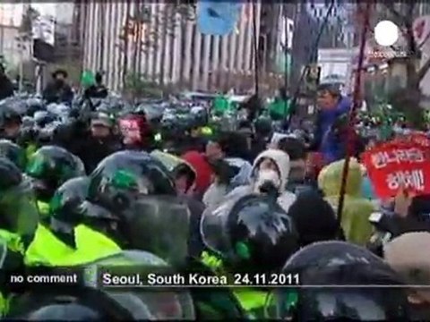 South Korea: Demonstration against... - no comment