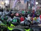 Corée du Sud: manifestation contre le... - no comment