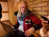 Katja håller ett föredrag, om att vi bor i Norrbotten!