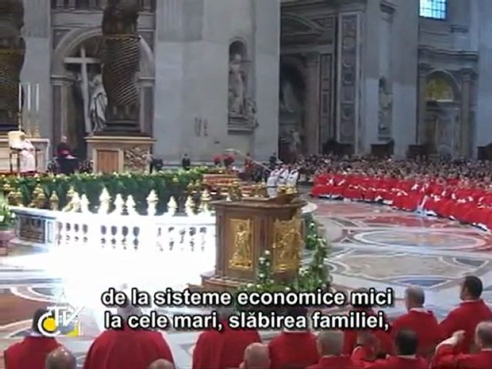Benedict al XVI-lea: „Omenirea caută semne de speranţă”