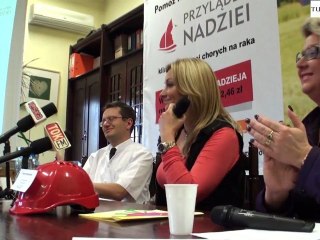 Martyna Wojciechowska w Klinice Onkologii i Hematologii Dziecięcej.