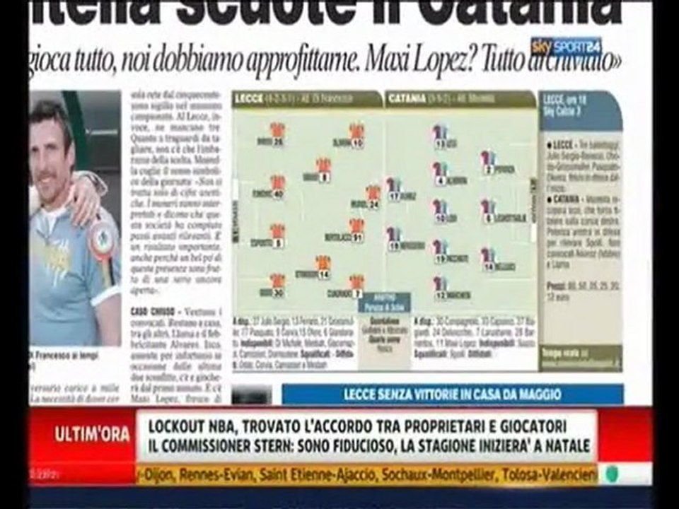 Presentazione e Rassegna Stampa Lecce-Catania ***26 novembre 2011***