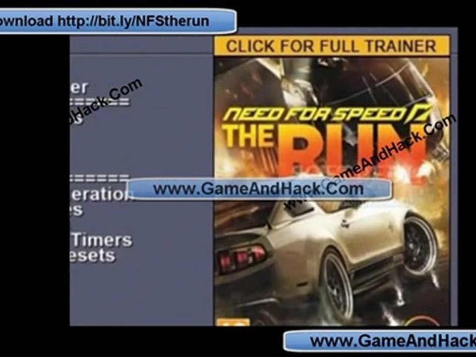 November 2011 Need for Speed the Run v2.0 TRAINER FREE WORKING