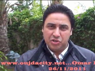 عمر حجيرة الفائز باسم لائحة حزب الاستقلال  يتقدم بالشكر لكل من جدد فيه الثقة في استحقاقات 25 نونبر 2011