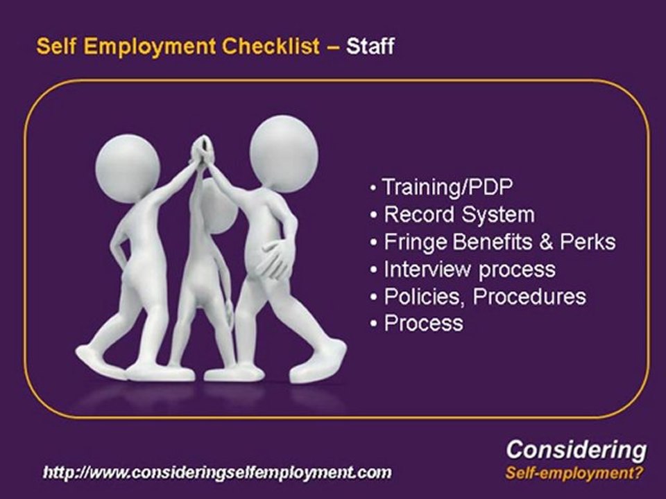What is Self Employment? 14 Hiring Staff Recruiting Staff