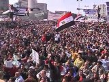 Protesters prayers in Tahrir Square
