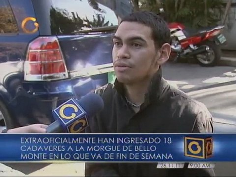 Extraoficial: 18 muertes violentas ocurrieron entre viernes y sábado en Caracas