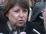 Martine Aubry aux obsèques de Danielle Mitterrand