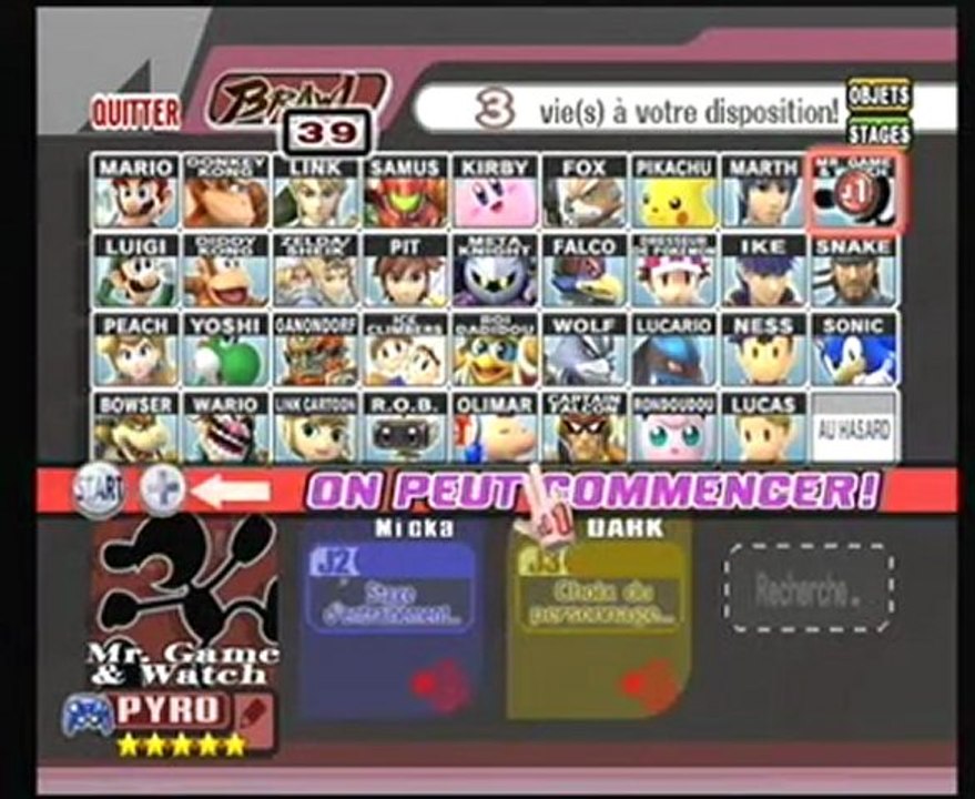 Super Smash Bros Brawl - Affrontement contre Mickanondorf et Darklink (partie 2)