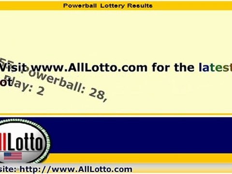 Powerball Lottery Drawing Results for November 26, 2011