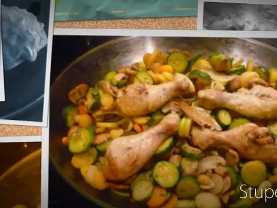 Les bonnes recettes de ptibou : Poulet à la moutarde et ses légumes