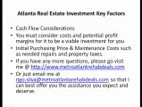 Atlanta Real Estate Investment Key Factors to Buying Atlanta Investment Properties
