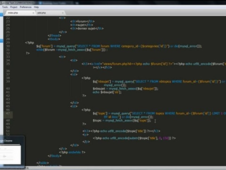 Tutoriel :: création d'un forum en php - partie 2