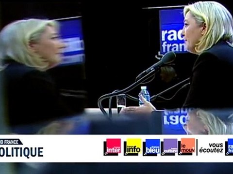 Marine Le Pen à Radio France Politique : La zone euro n'est pas viable