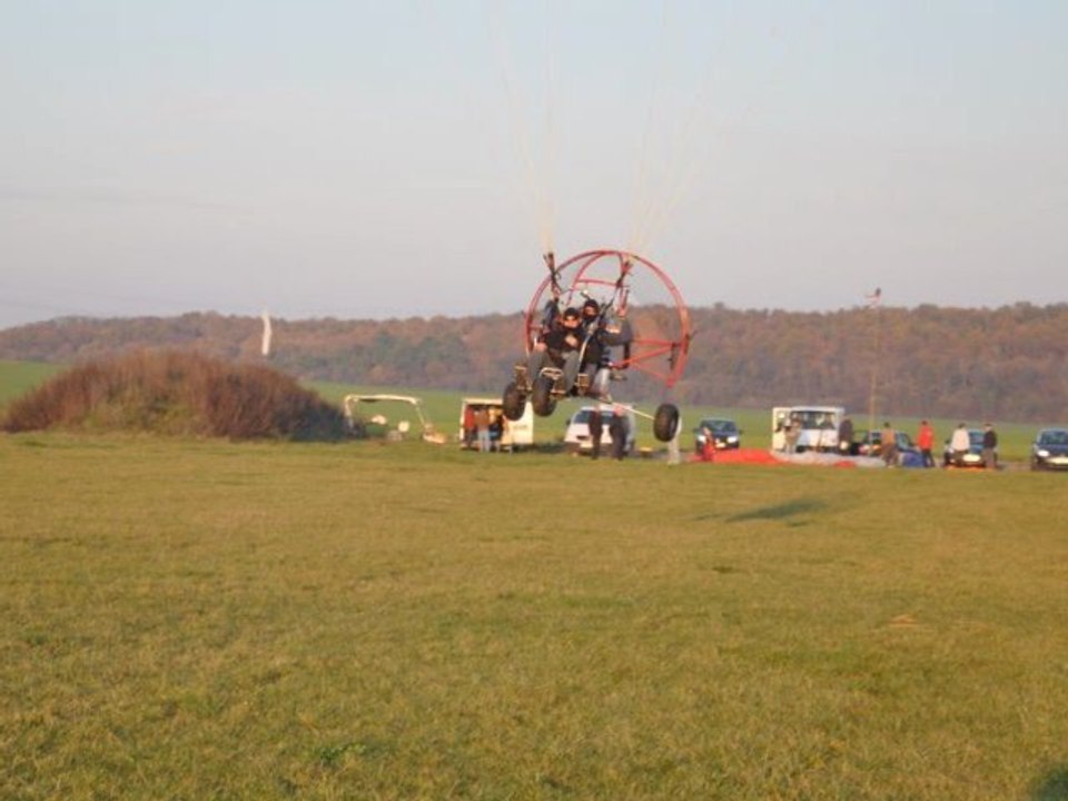 Ecole Grand Vol Paramoteur, Paris Nord, Montage photos videos Baptème Novembre 2011